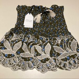 English Factory Smocked Cottagecore Top M New